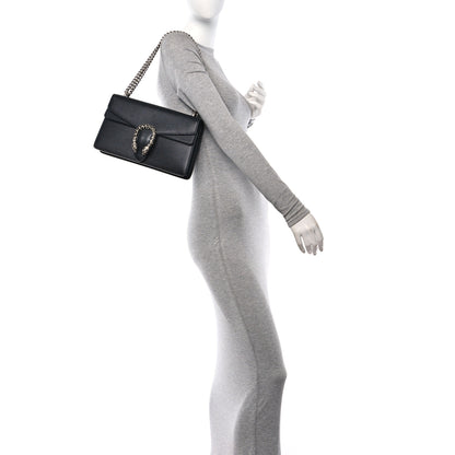 Gucci Pebbled Calfskin Small Dionysus Shoulder Bag Black 2 of 10