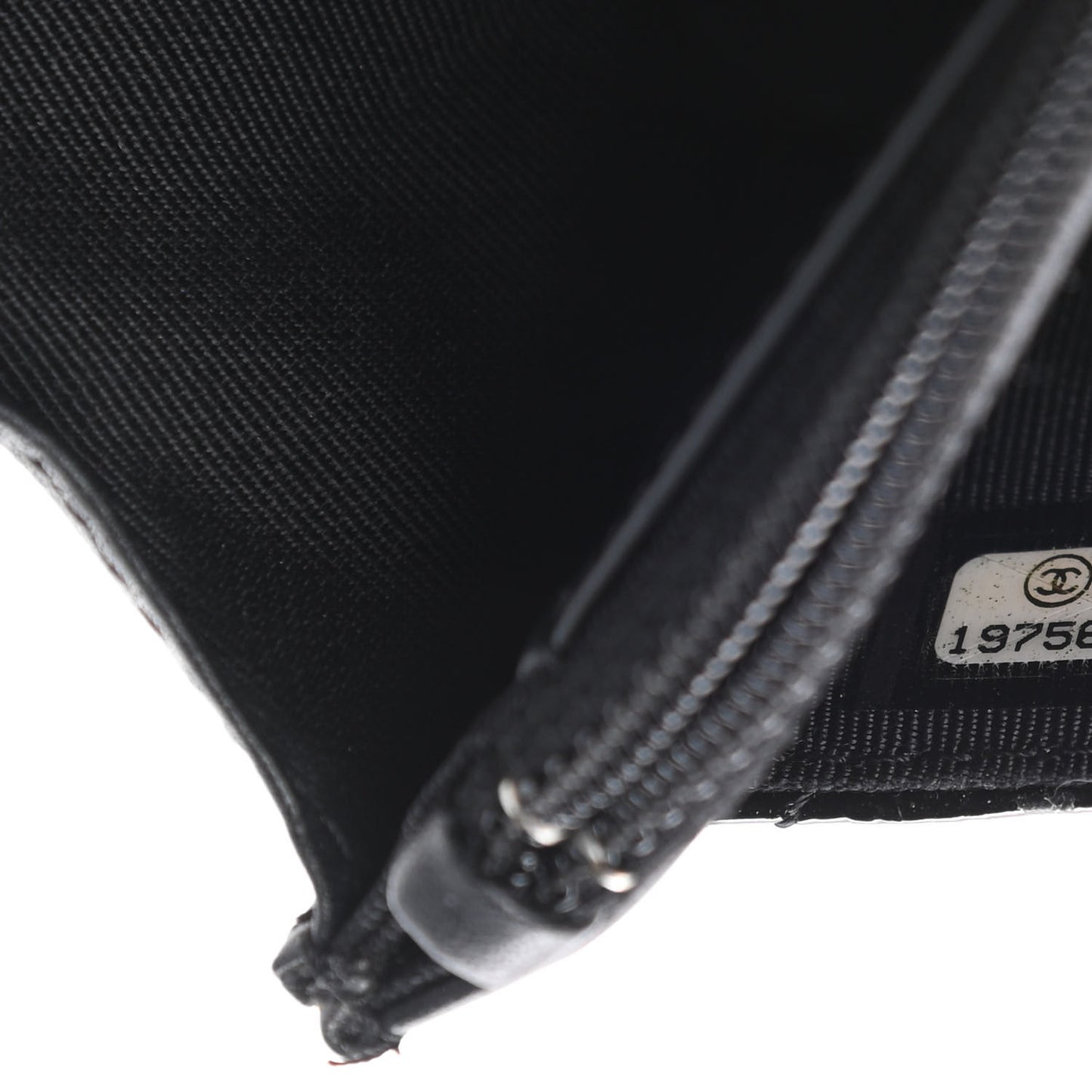 Patent Quilted Brilliant Wallet On Chain WOC Black