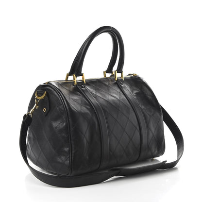 Chanel Calfskin Stitched CC Boston Black 4 of 13