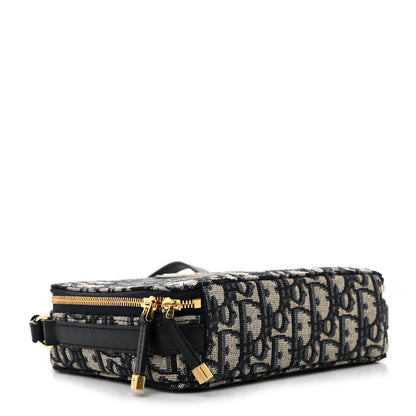 Christian Dior Oblique 30 Montaigne Top Handle Box Bag Blue 4 of 11