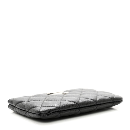 Chanel Caviar Quilted CC Logo Small Pouch Black 4 of 8