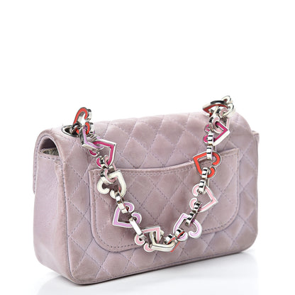Chanel Lambskin Quilted Mini Valentine Flap Lilac 2 of 22