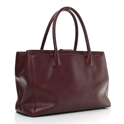 Chanel Calfskin Cerf Executive Shopper Tote Burgundy 2 of 13