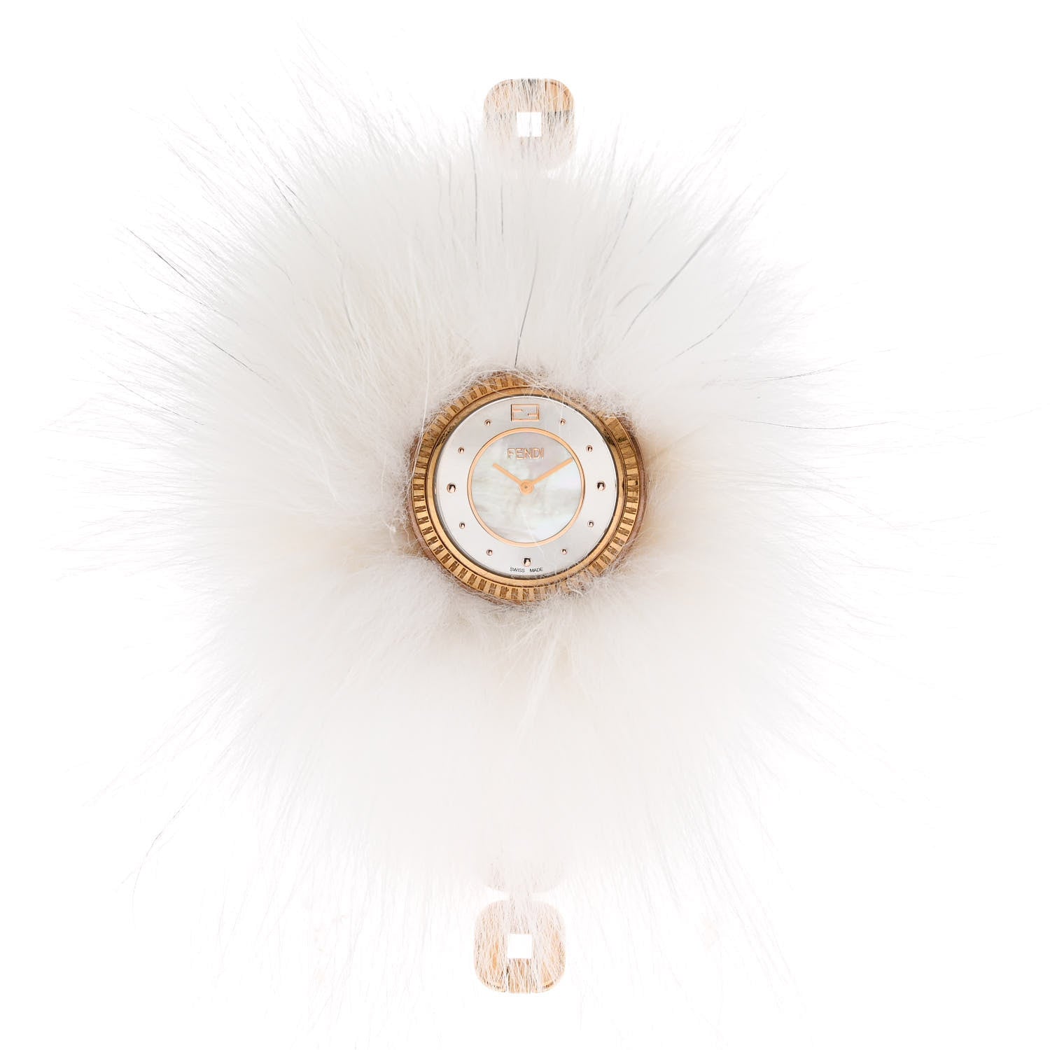 Fendi Stainless Steel Fur Mother of Pearl 36mm 35000M Fendi My Way Quartz Watch 1 of 6