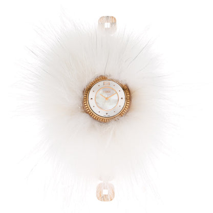 Fendi Stainless Steel Fur Mother of Pearl 36mm 35000M Fendi My Way Quartz Watch 1 of 6