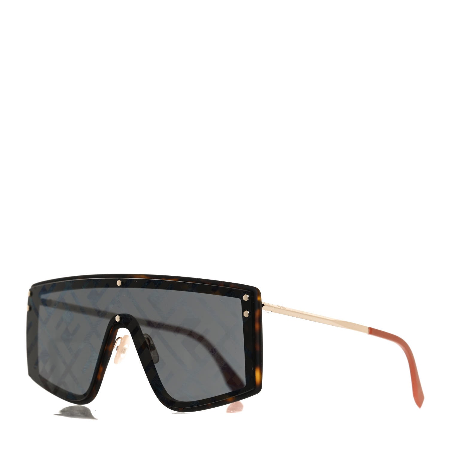 Fendi FF Shield Sunglasses FF M0076/G/S Black 1 of 8