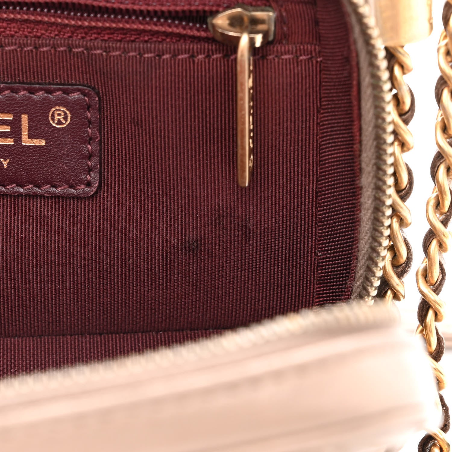 Chanel Metallic Lambskin Mini Coco Boy Camera Case Dark Gold 12 of 12
