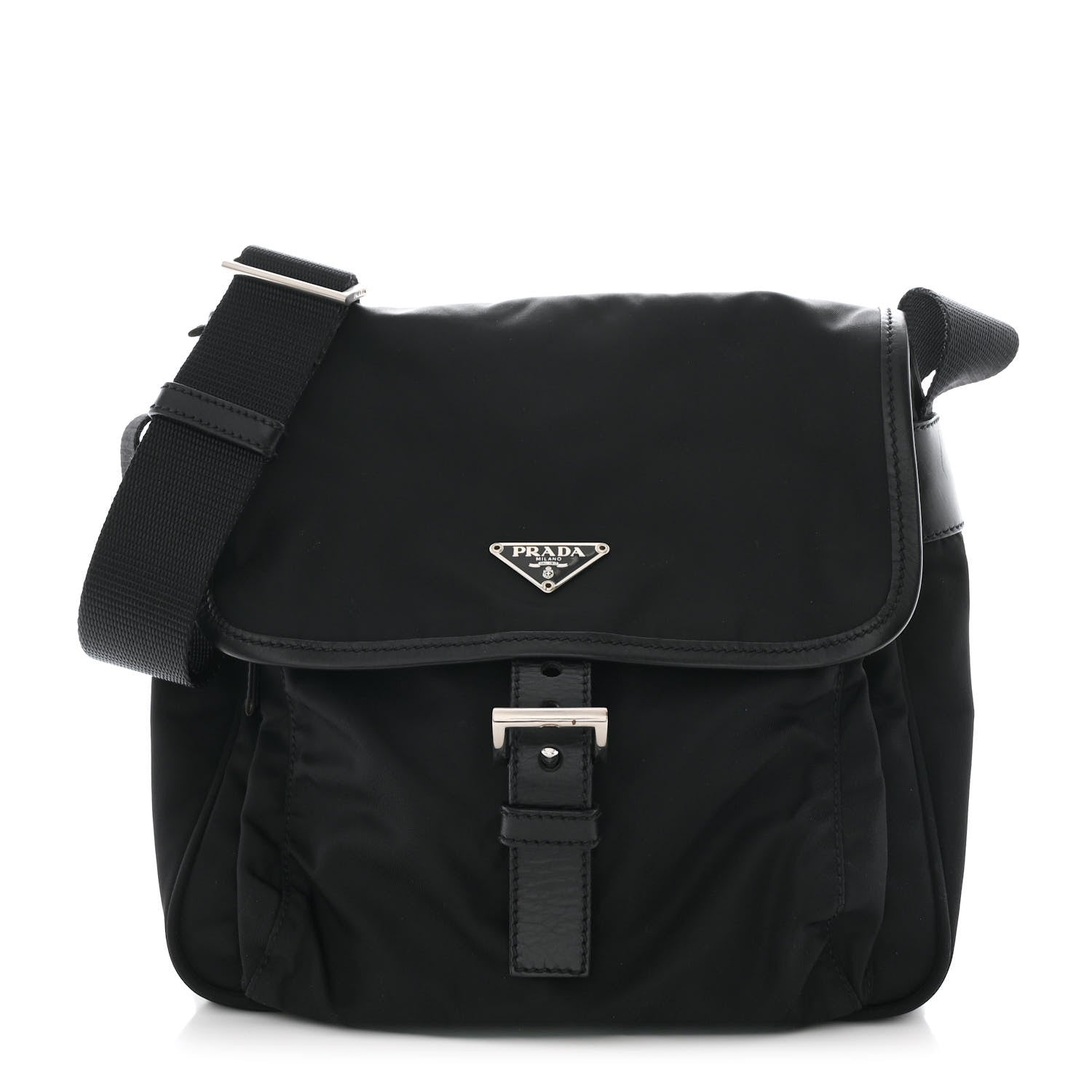 Prada Nylon Vela Messenger Black 1 of 10