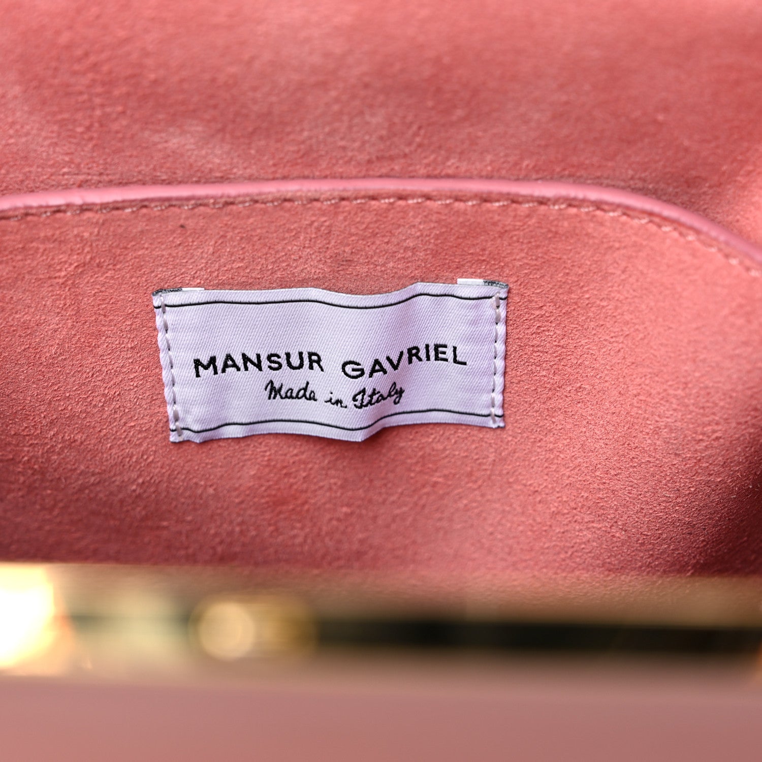 Mansur Gavriel Patent Calfskin Elegant Top Handle Bag Blush 6 of 8