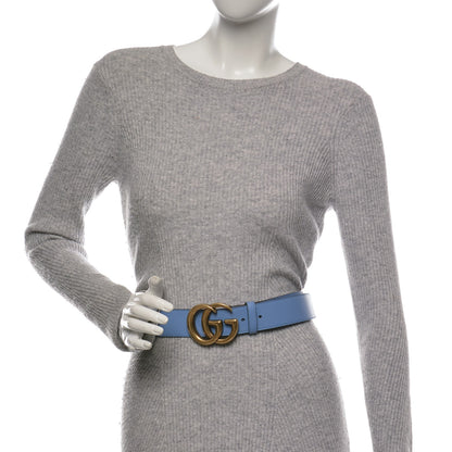 Gucci Calfskin Double G 40mm Belt 90 36 Clear Sky Blue 2 of 4