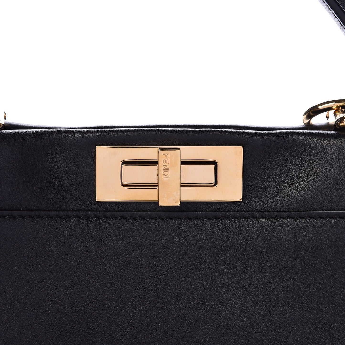 Vitello Seta Lace Up Medium Peekaboo Iconic Satchel Black