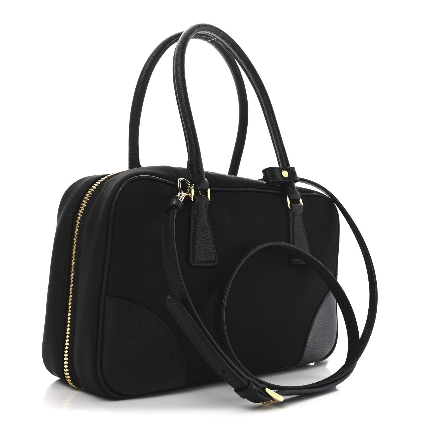 Prada Re-Nylon Saffiano Medium Re-Edition 1978 Two Handle Bag Black 3 of 9