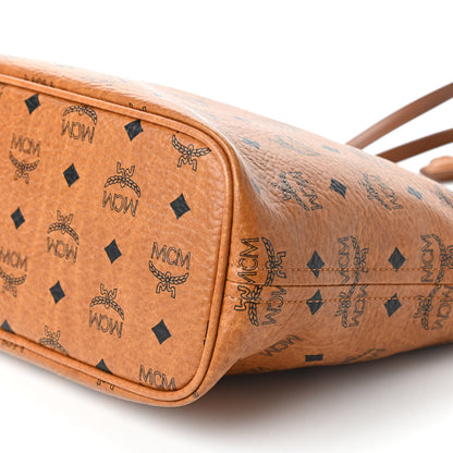 MCM Visetos Dog Bone Shopper Tote Cognac 7 of 9