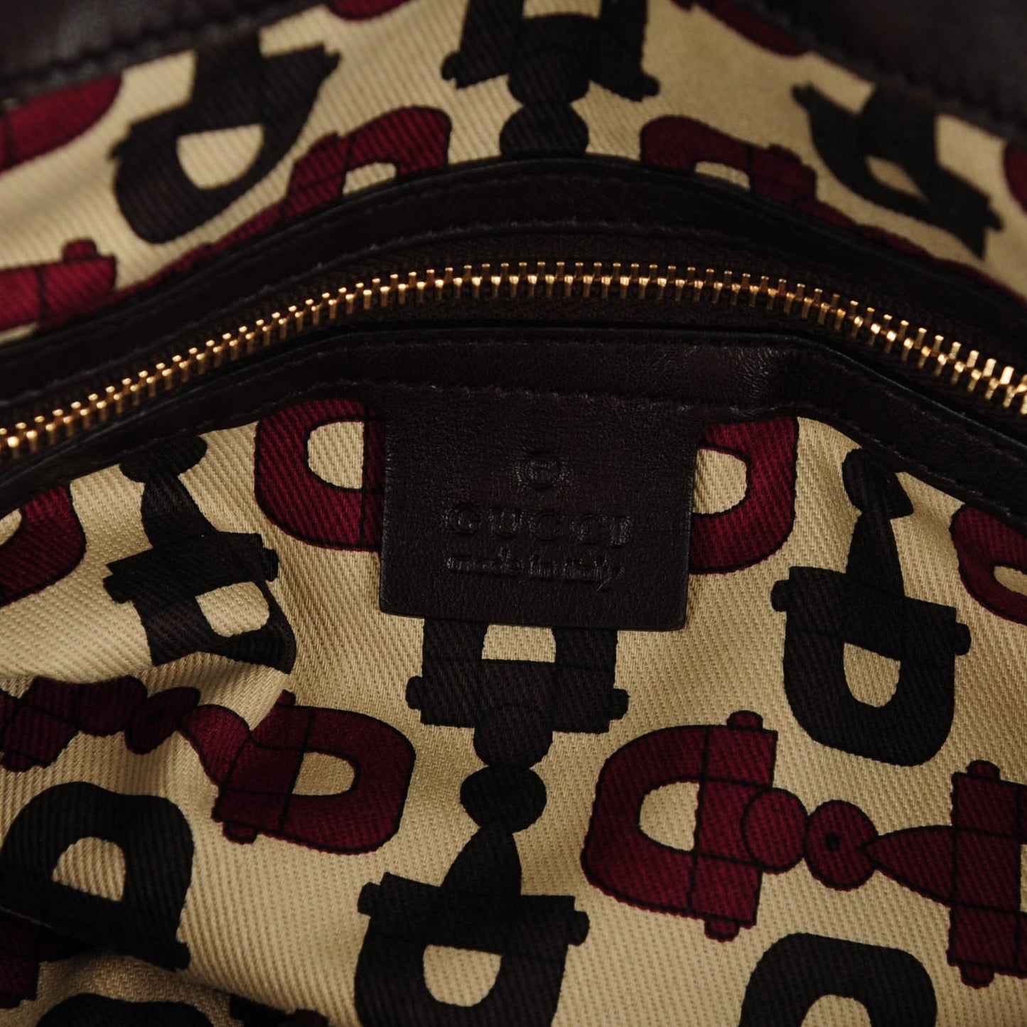 Guccissima Medium Hysteria Top Handle Bag Chocolate