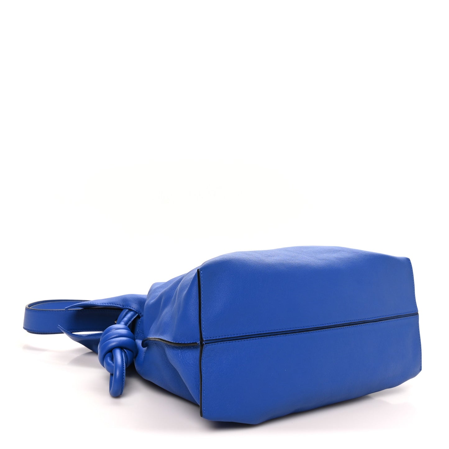 Calfskin Flamenco Knot Bag Blue