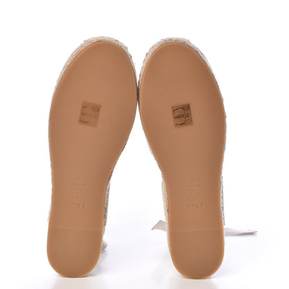Christian Dior Calfskin Nicely-D Ankle Tie Espadrilles Flats 39 Off White 5 of 7