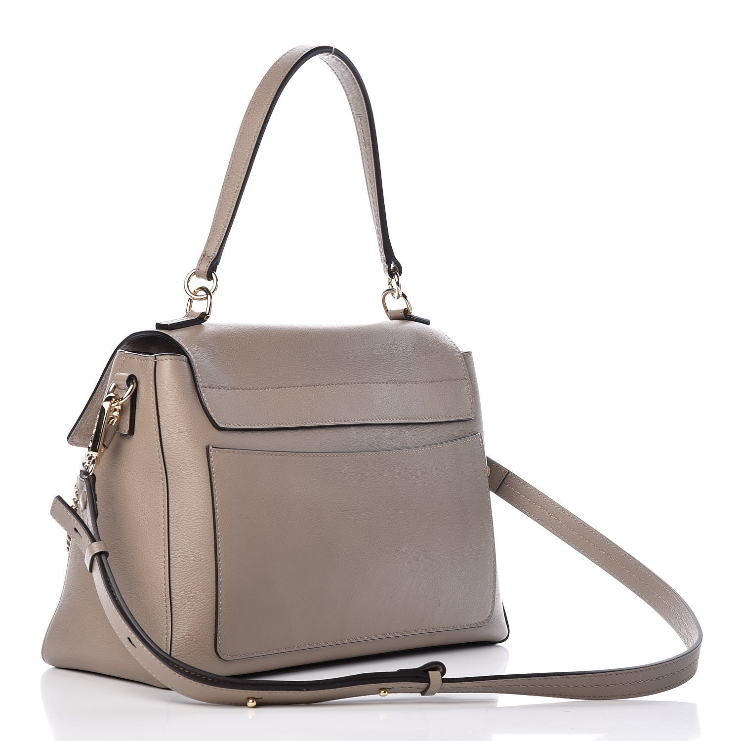 Chloe Calfskin Medium Faye Day Shoulder Bag Motty Grey 3 of 9