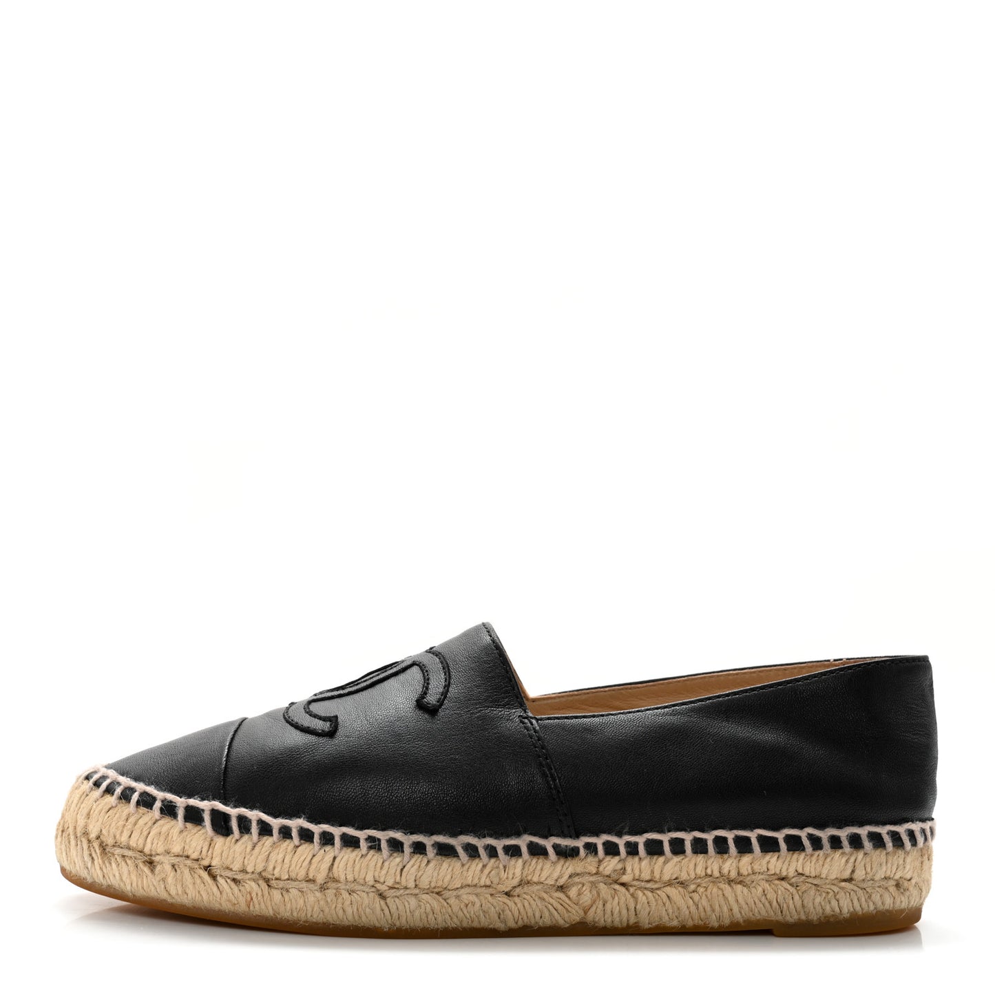 Lambskin CC Espadrilles 37 Black