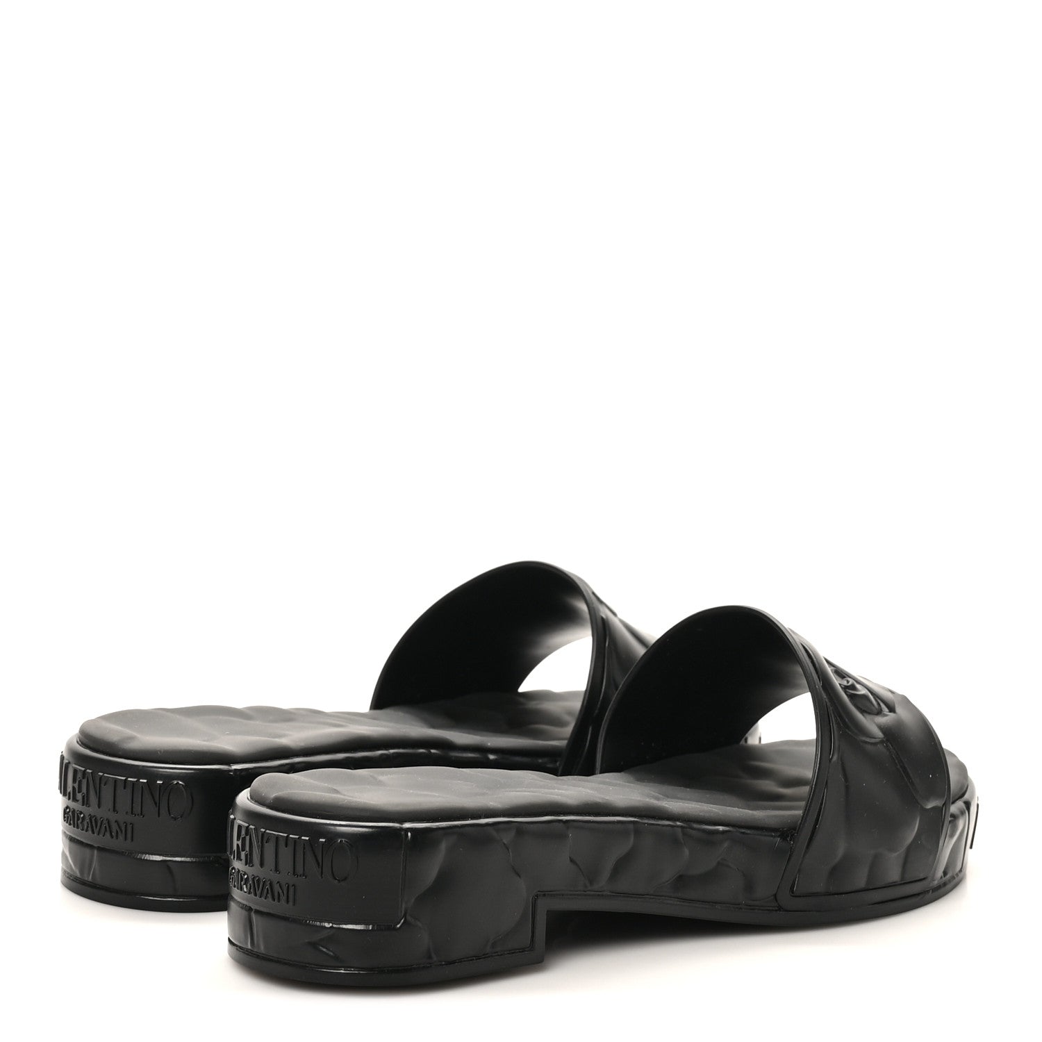 Valentino Garavani Rubber Atelier 03 Rose Edition 25/40mm Platform Slide Sandals 38 Black 5 of 8