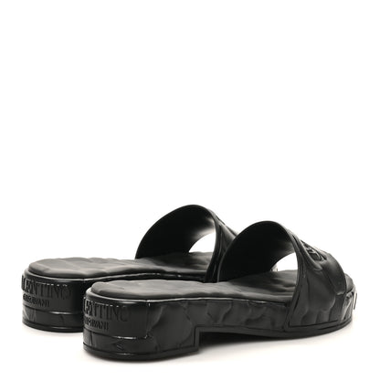 Valentino Garavani Rubber Atelier 03 Rose Edition 25/40mm Platform Slide Sandals 38 Black 5 of 8