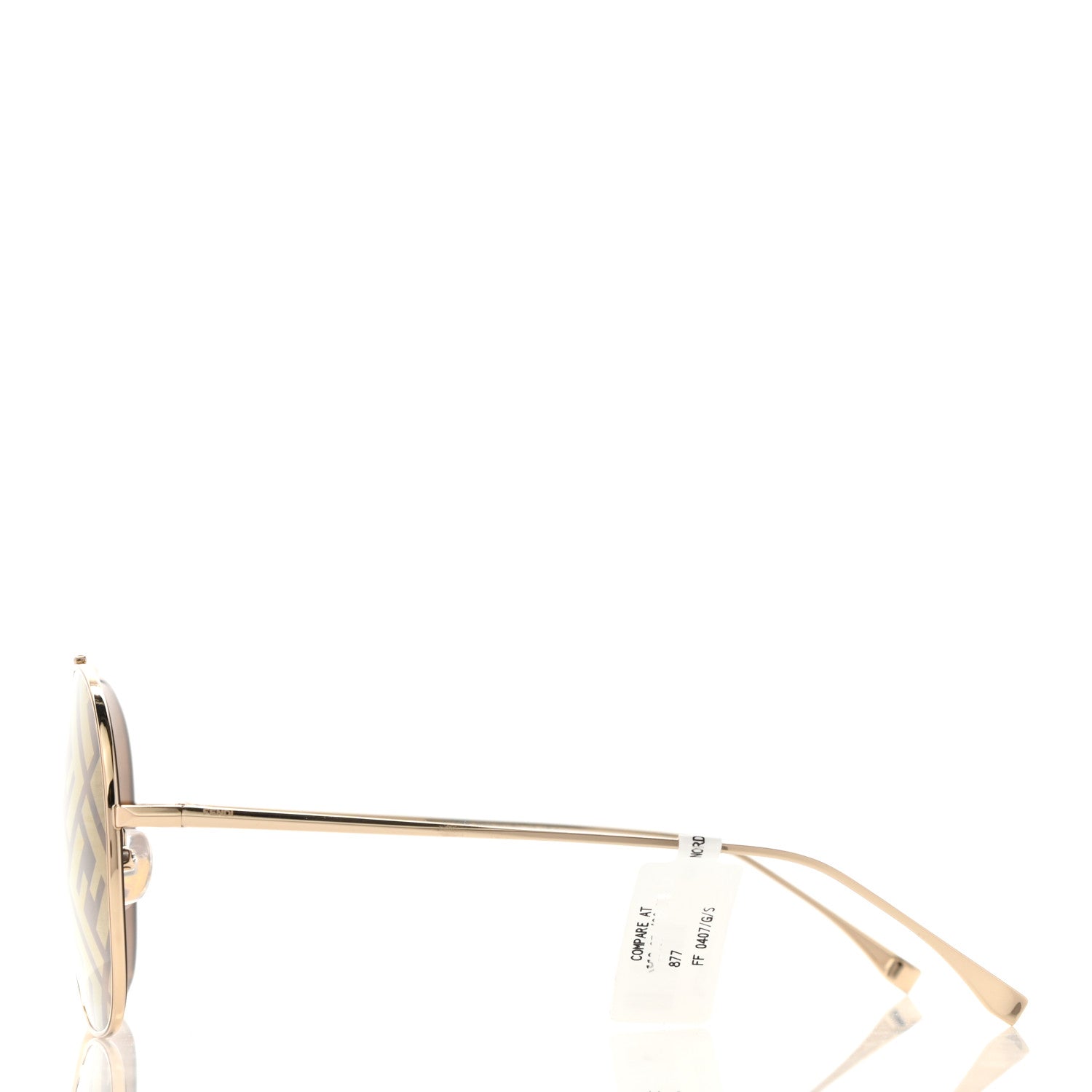 Fendi Metal Fendi Forever Aviator Sunglasses FF0407/G/S Gold 3 of 7