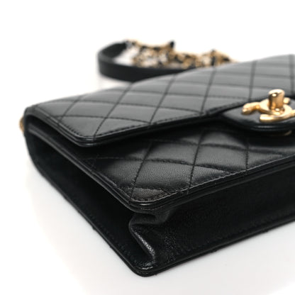 Chanel Lambskin Quilted Small Chic Pearls Flap Black 8 of 11