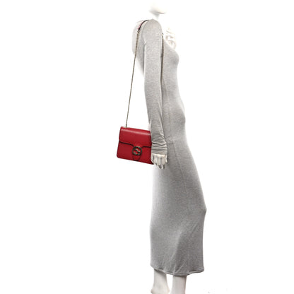 Gucci Dollar Calfskin Small Interlocking G Shoulder Bag Red 2 of 11