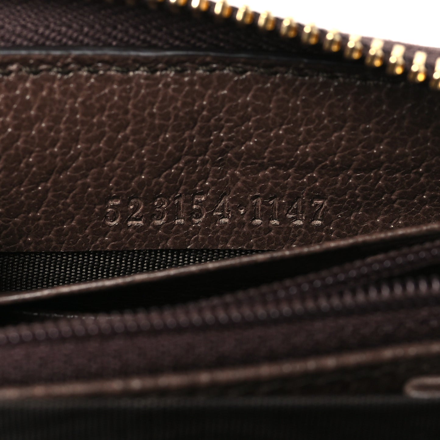 GG Supreme Monogram Web Ophidia Zip Around Wallet Brown