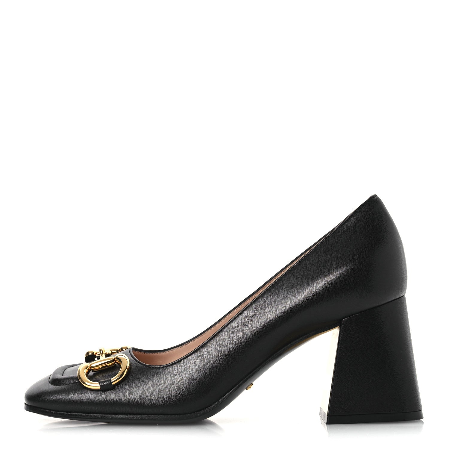 Gucci Malaga Kid Horsebit 75mm Pumps 38 Black 1 of 11