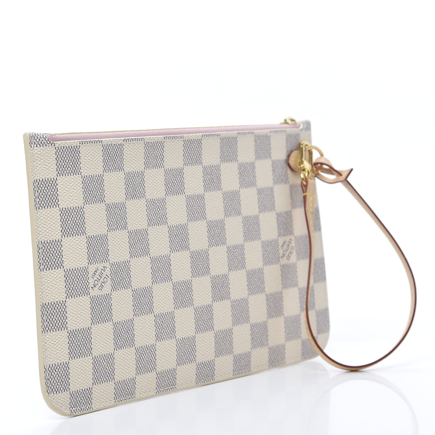 Louis Vuitton Damier Azur Neverfull MM GM Pochette Rose Ballerine 3 of 8