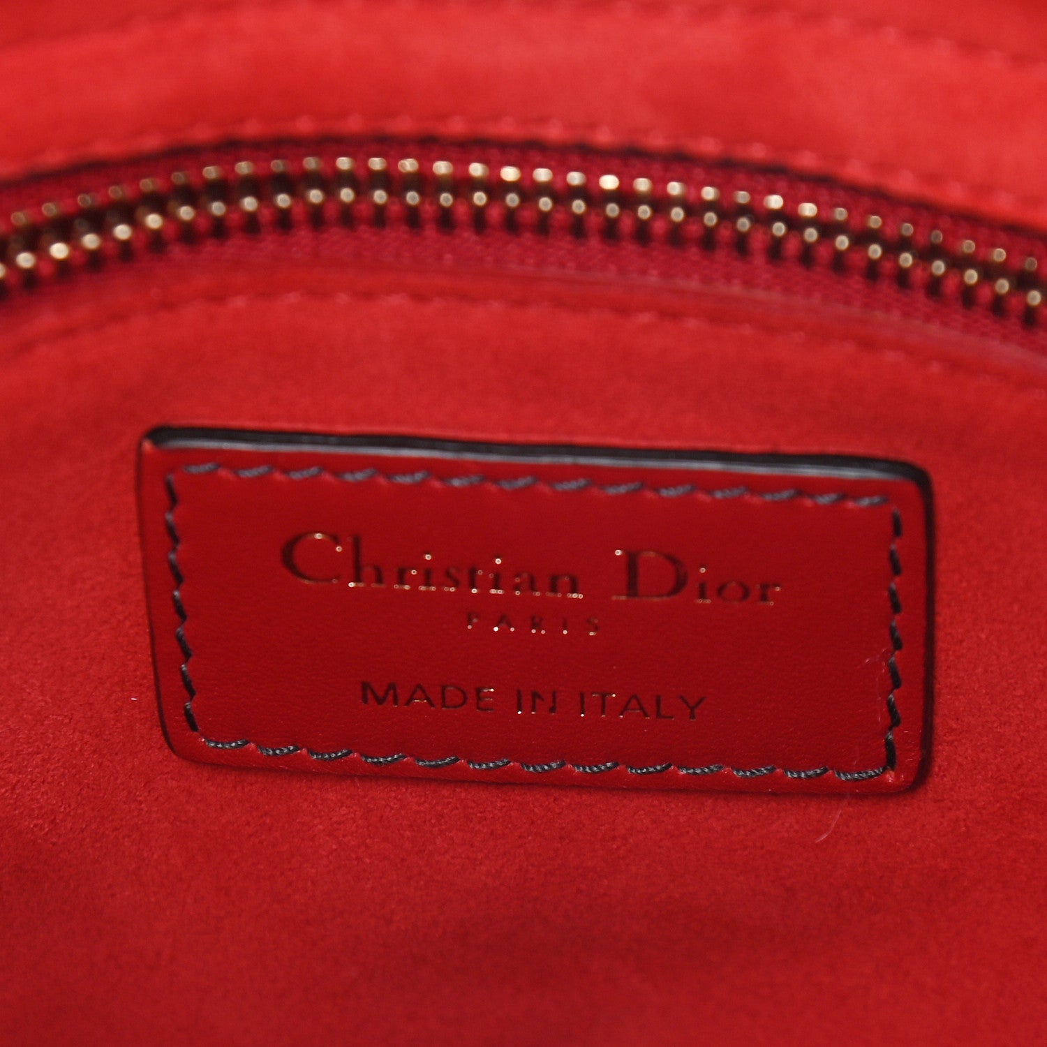 Christian Dior Lambskin Cannage Studded Medium Supple Lady Dior Red 5 of 9