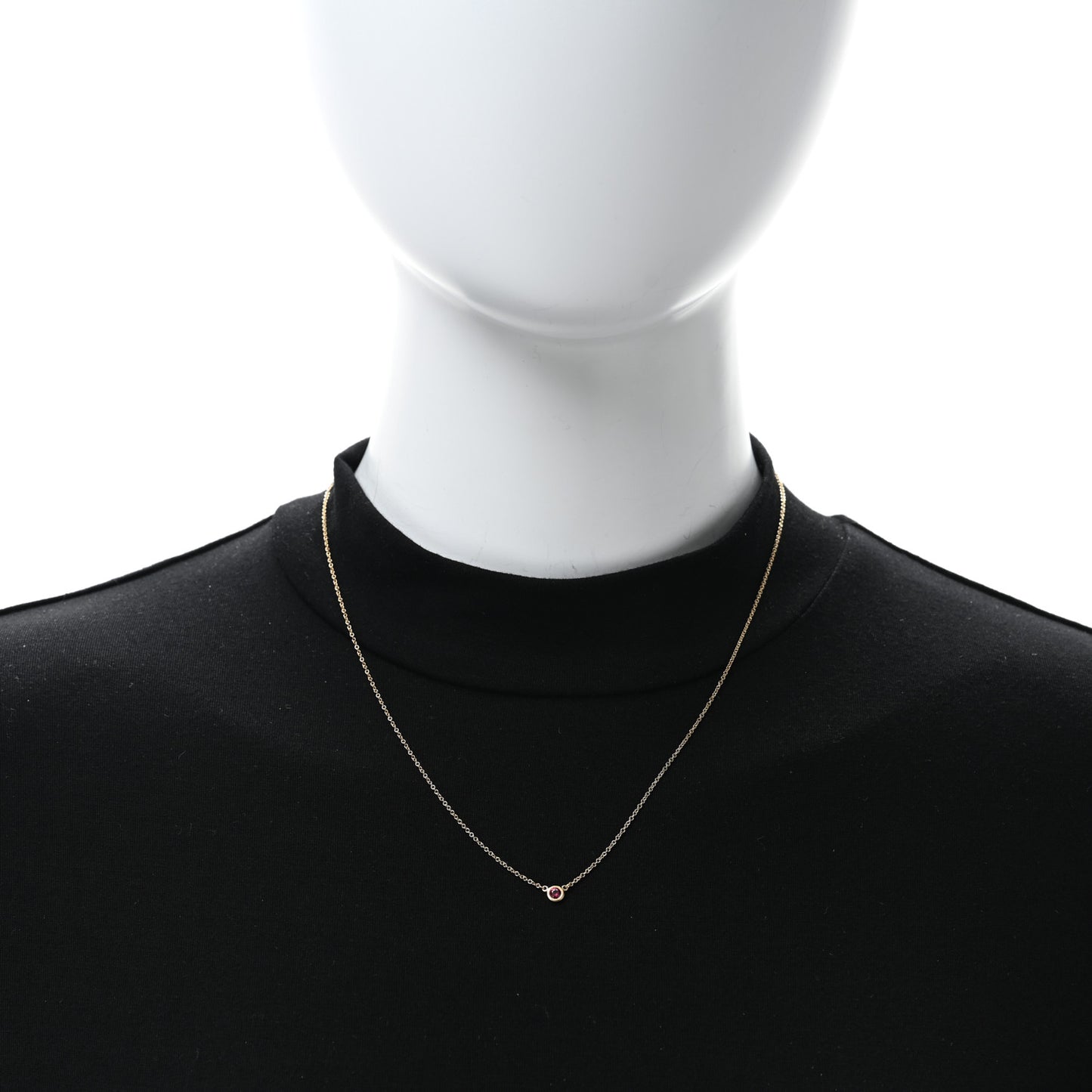 18K Yellow Gold Ruby Elsa Peretti Color By The Yard Pendant Necklace