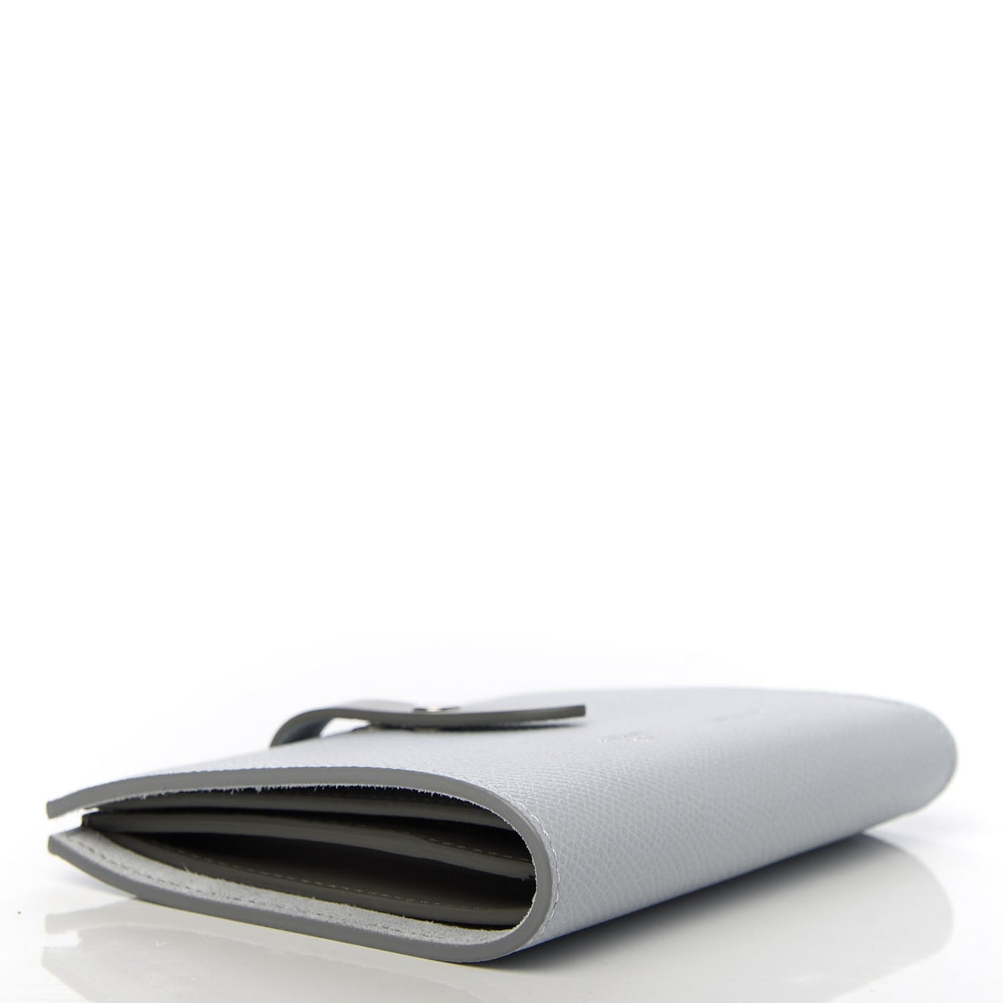 Grained Calfskin Medium Multifunction Strap Wallet Cloud