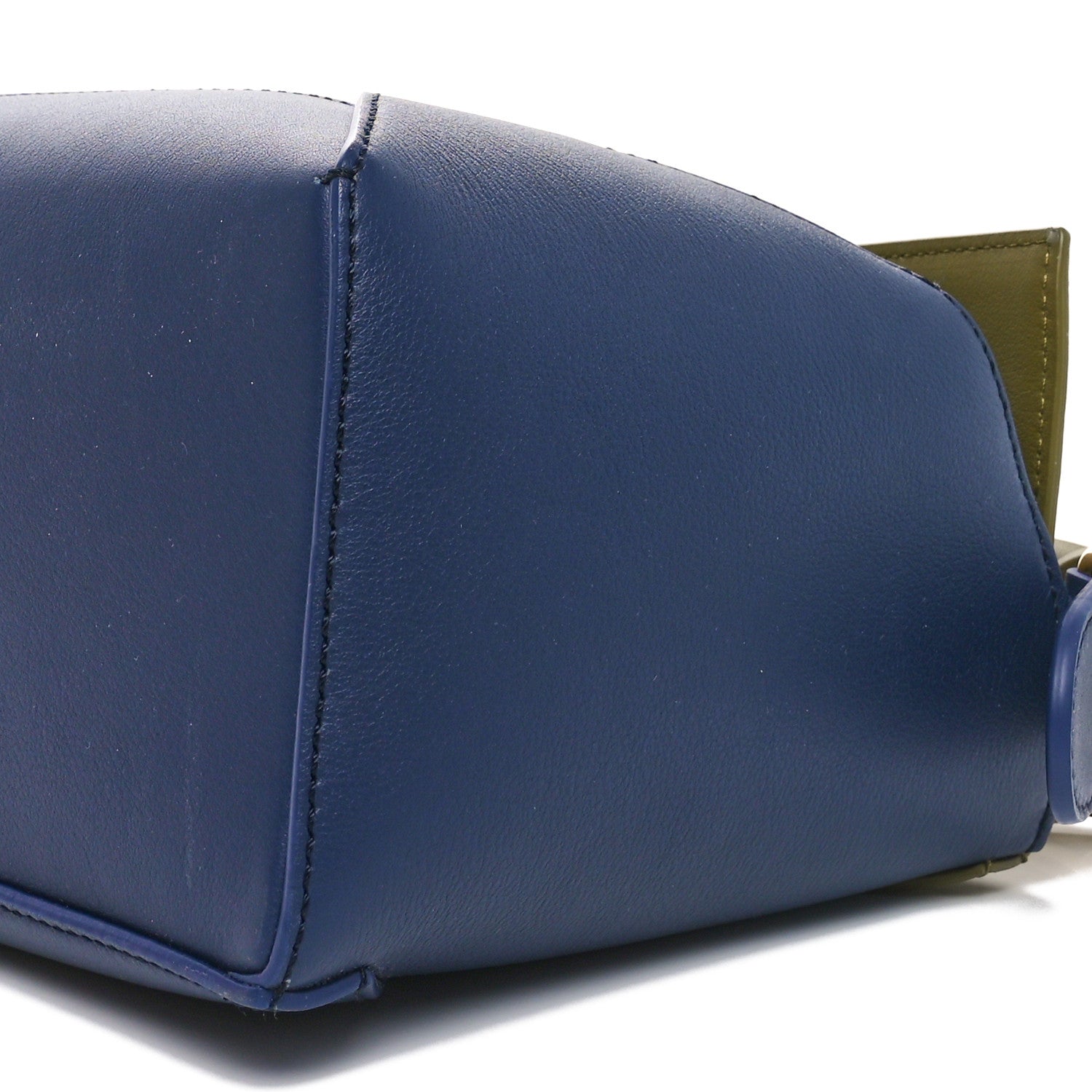 Loewe Calfskin Small Puzzle Edge Bag Olive Abyss Blue 1696668