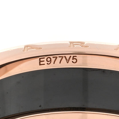 Bulgari 18K Rose Gold Black Ceramic B.Zero1 Two-Band Ring 63 10.25 5 of 6