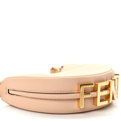 Fendi Vitello Grace Matte Nano Fendigraphy Hobo Charm Light Rose 7 of 10