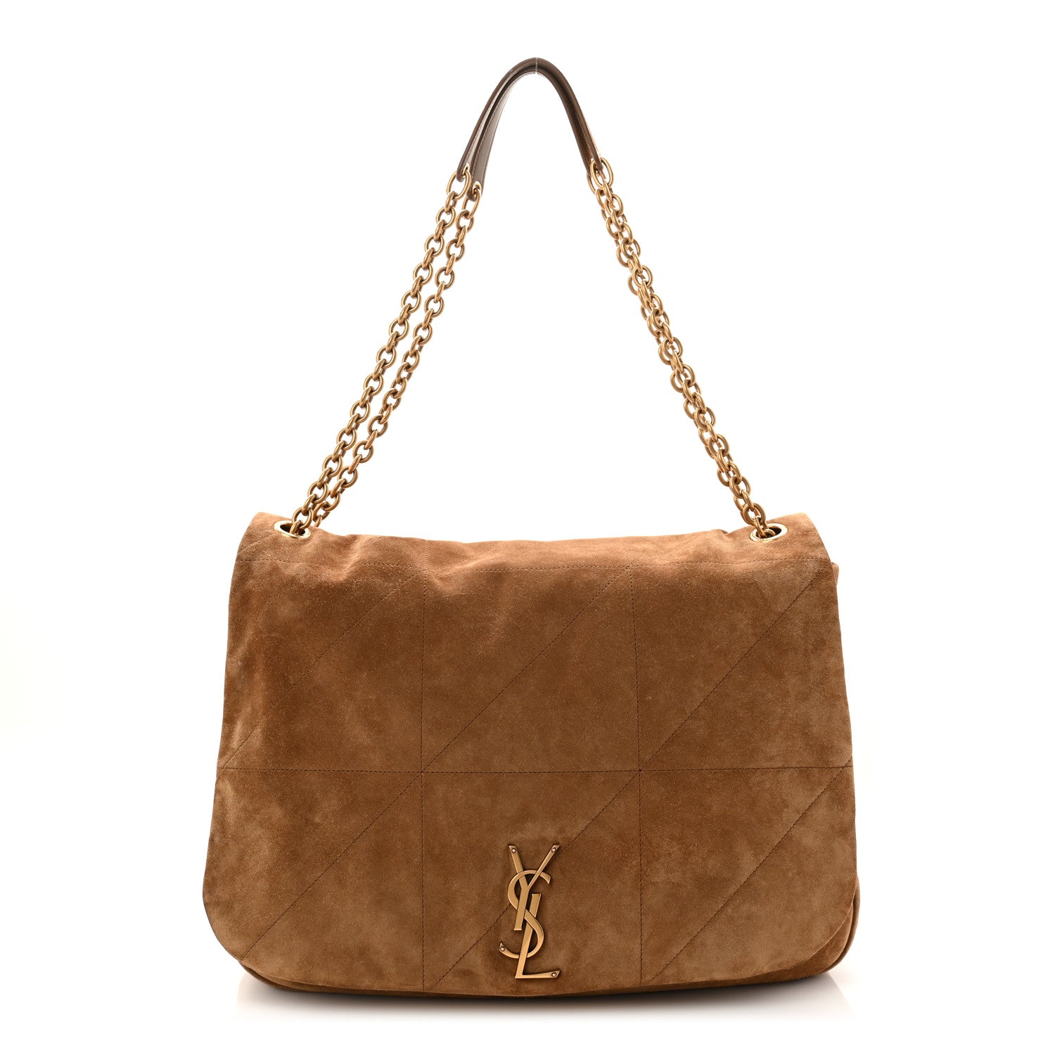 Saint Laurent Suede Matelasse Monogram Large Jamie 4.3 Snuff 1 of 12