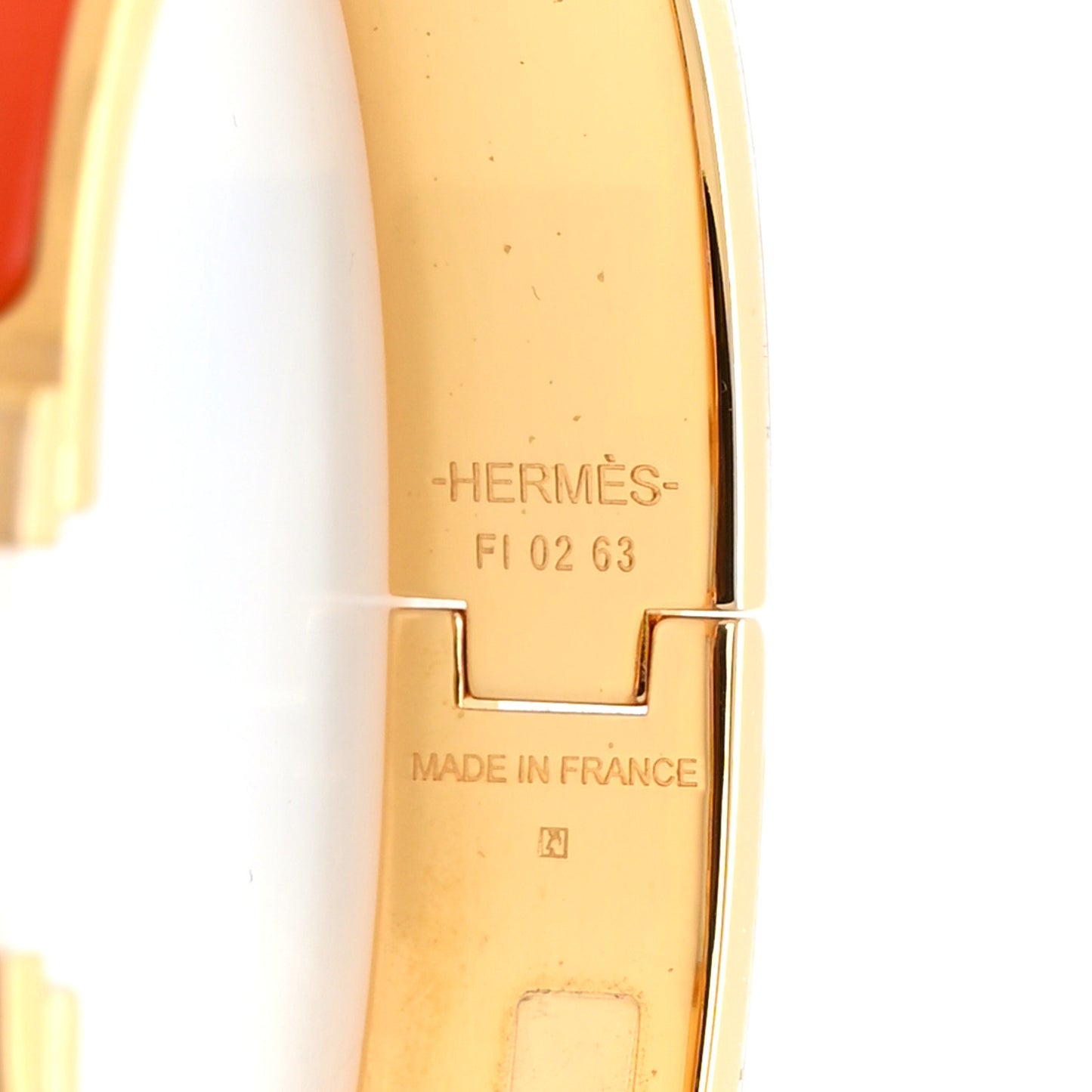 Matte Enamel Narrow Clic Clac HH Bracelet T4 Orange