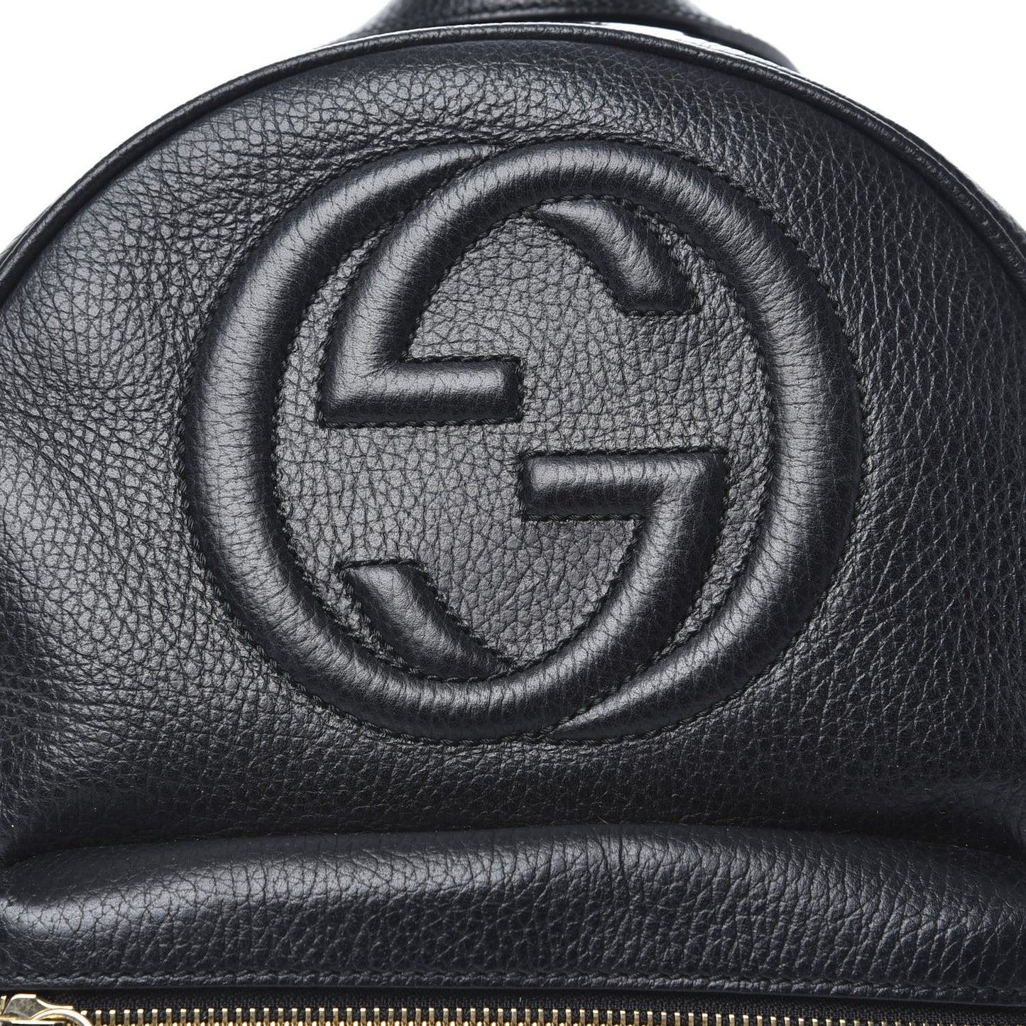 Pebbled Calfskin Soho Chain Backpack Black