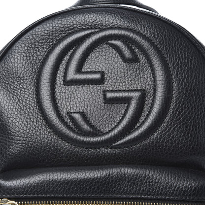 Gucci Pebbled Calfskin Soho Chain Backpack Black 10 of 11