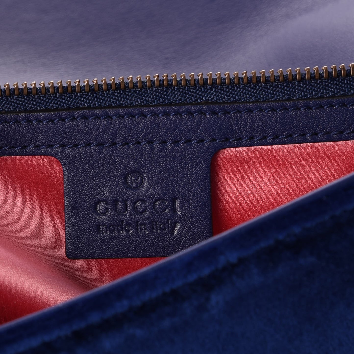 Velvet Matelasse Medium GG Marmont Shoulder Bag Cobalt Blue