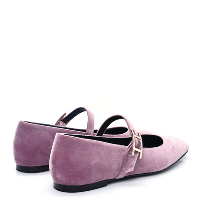Hermes Velvet Jane Ballet Flats 38 Bruyere 4 of 9