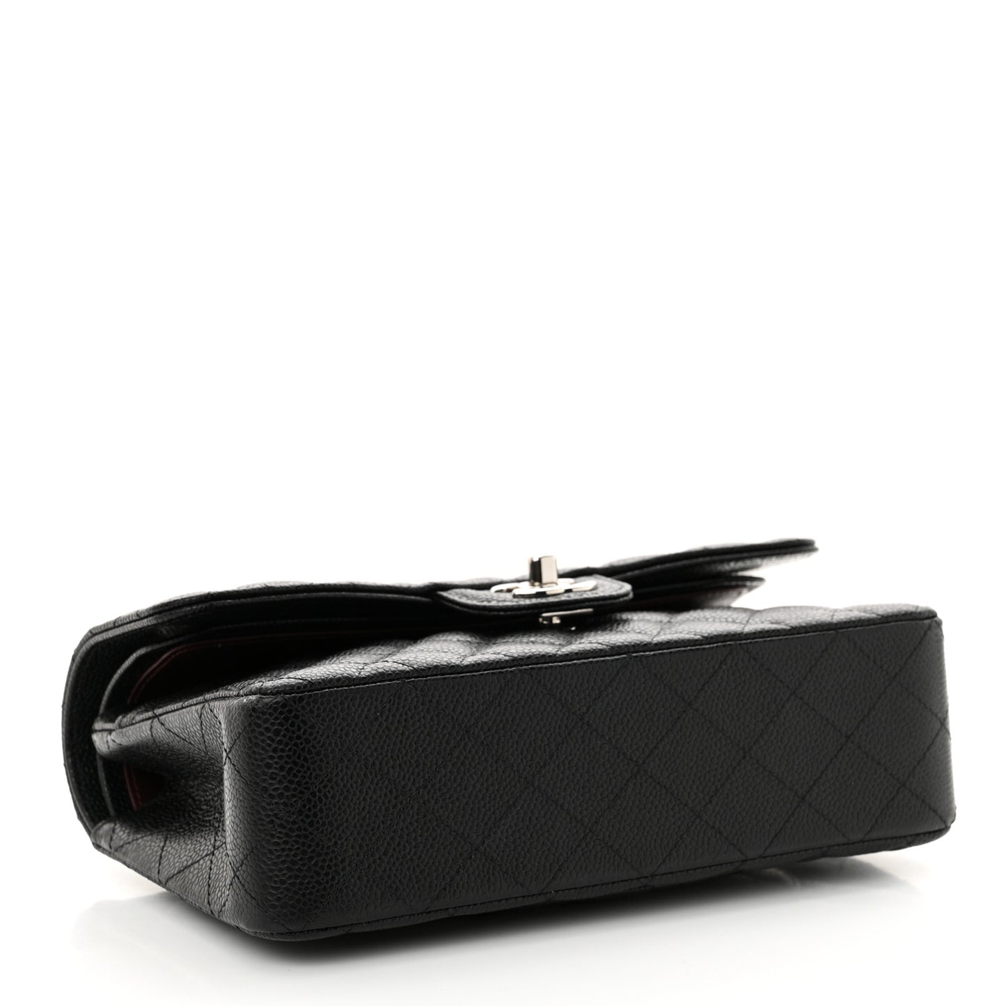 Caviar Quilted Small Double Flap Black