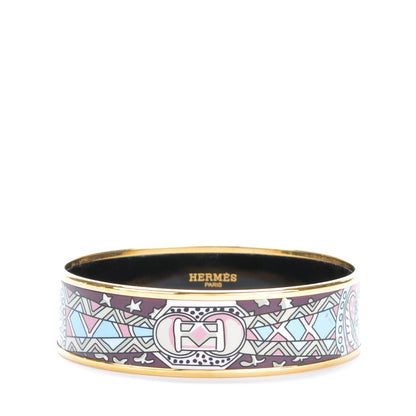 Hermes Enamel Printed Wide Bracelet 70 1 of 5