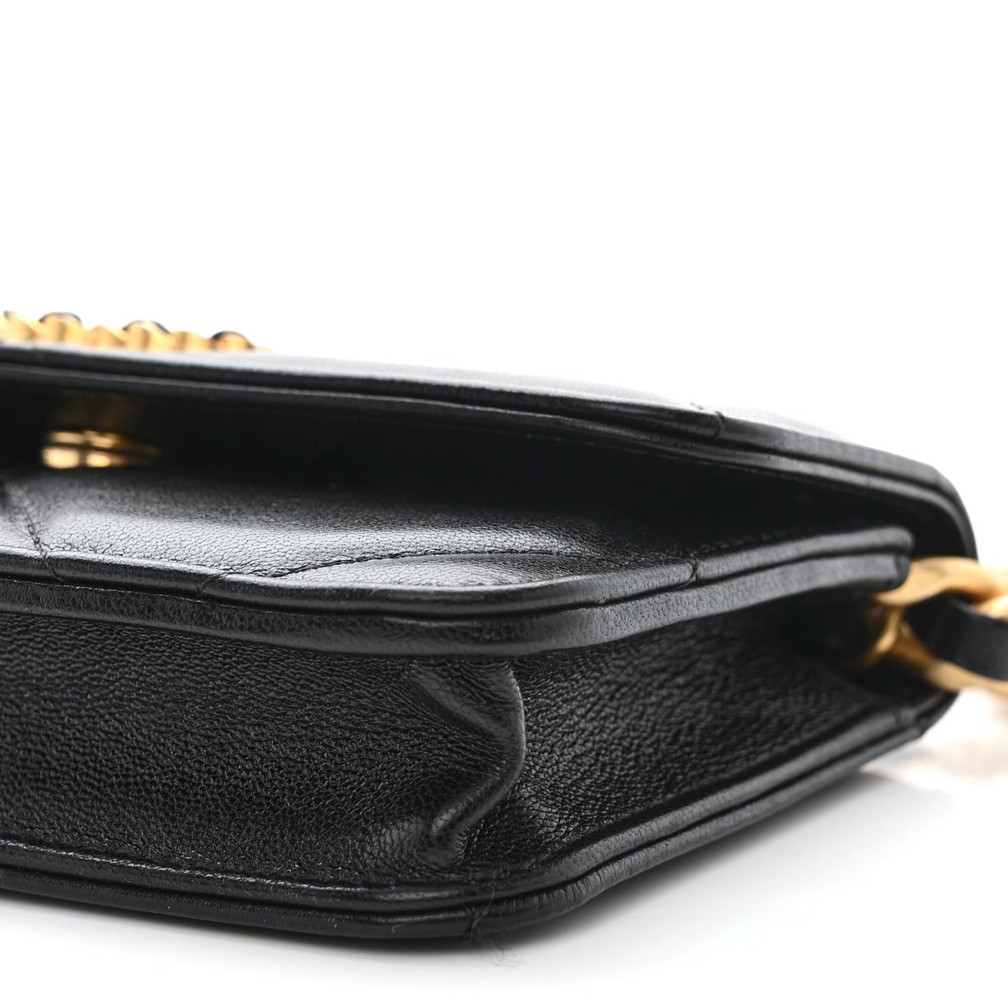 Lambskin Quilted Chanel 19 Clutch With Chain Black