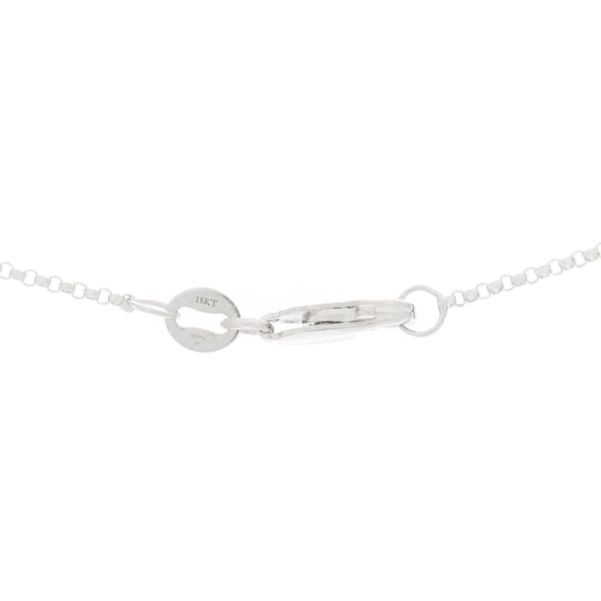 Roberto Coin 18K White Gold Diamond Small Princess Open Flower Pendant Necklace 4 of 6