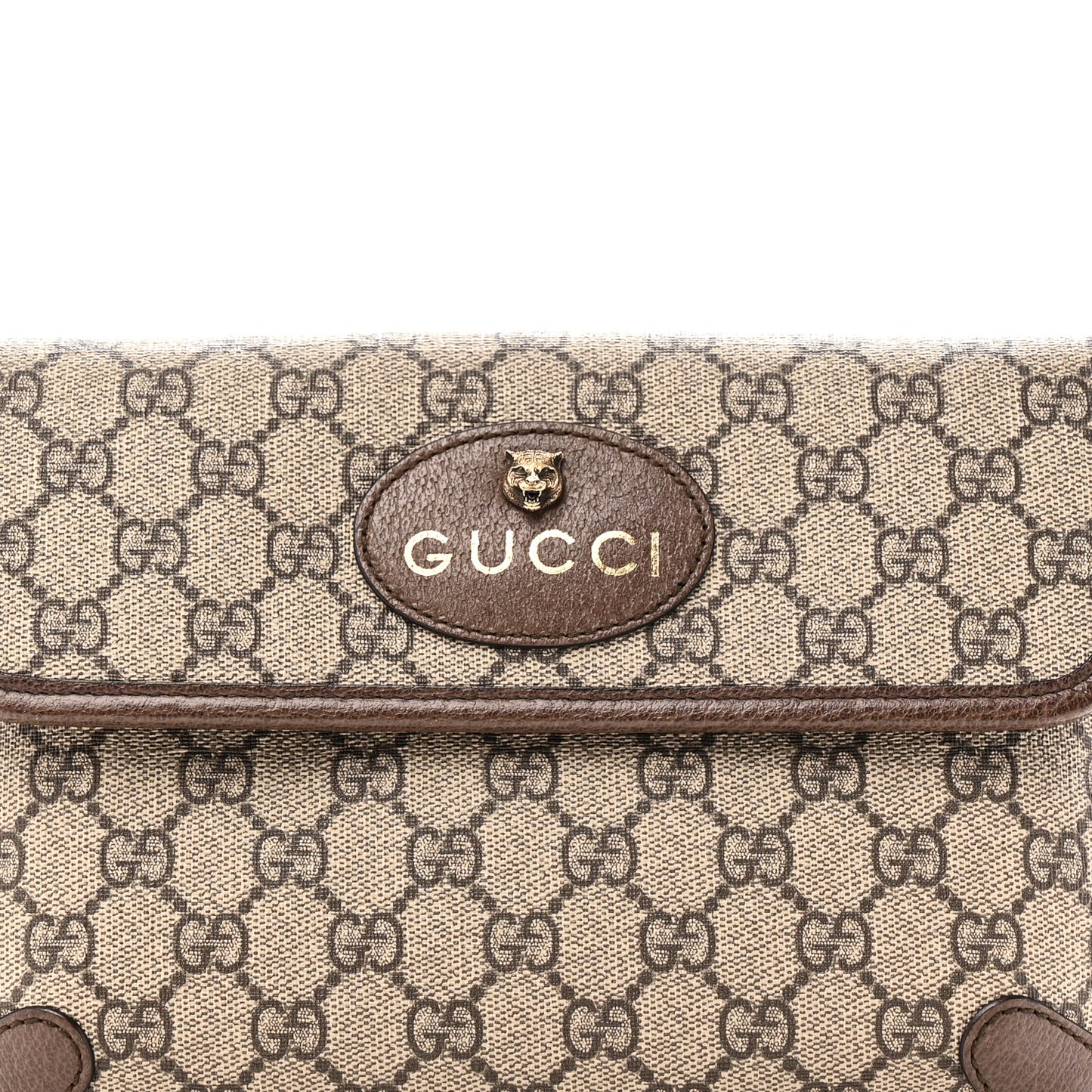 GG Supreme Monogram Neo Vintage Web Belt Bag Brown
