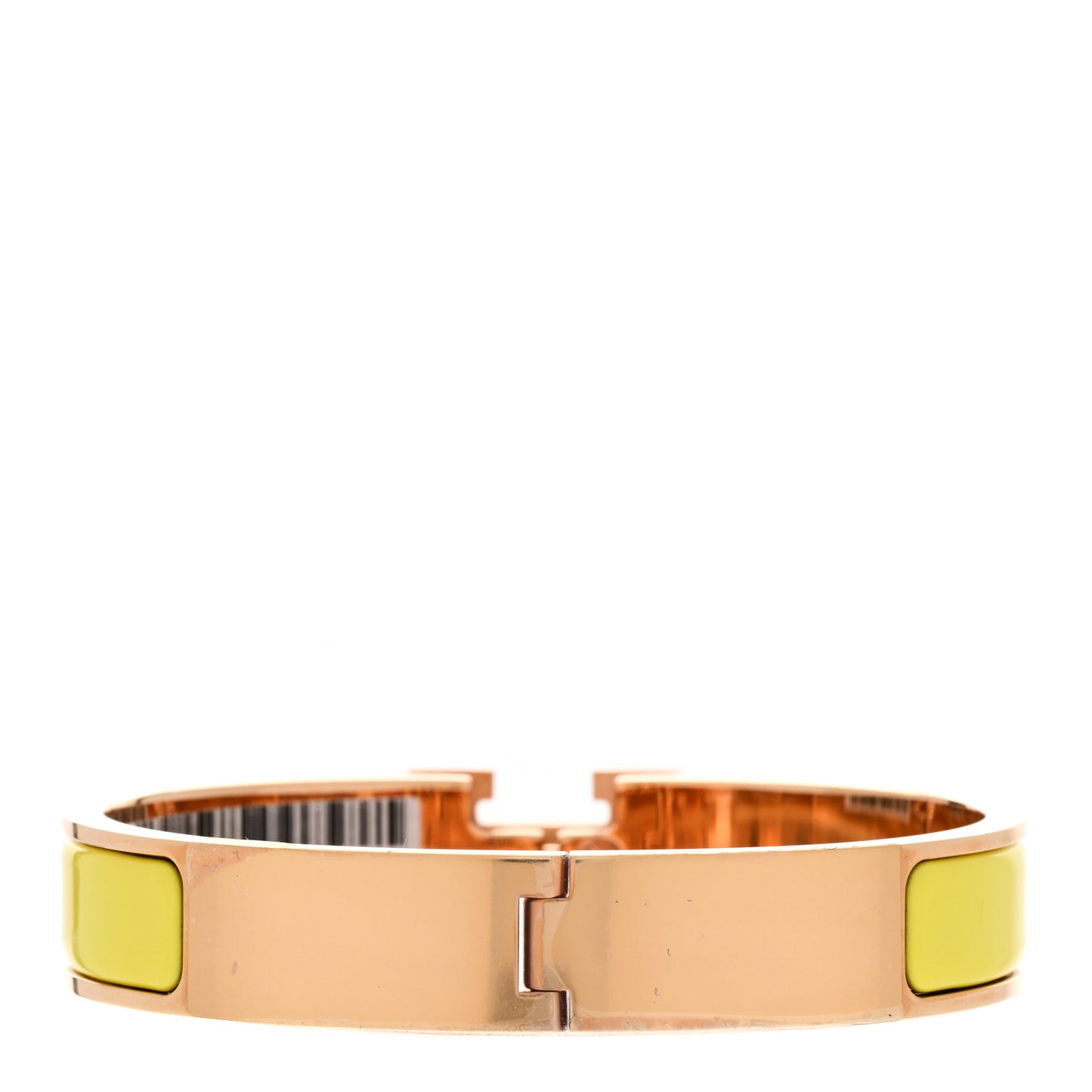 Enamel Narrow Clic Clac H Bracelet PM Jaune Tennis