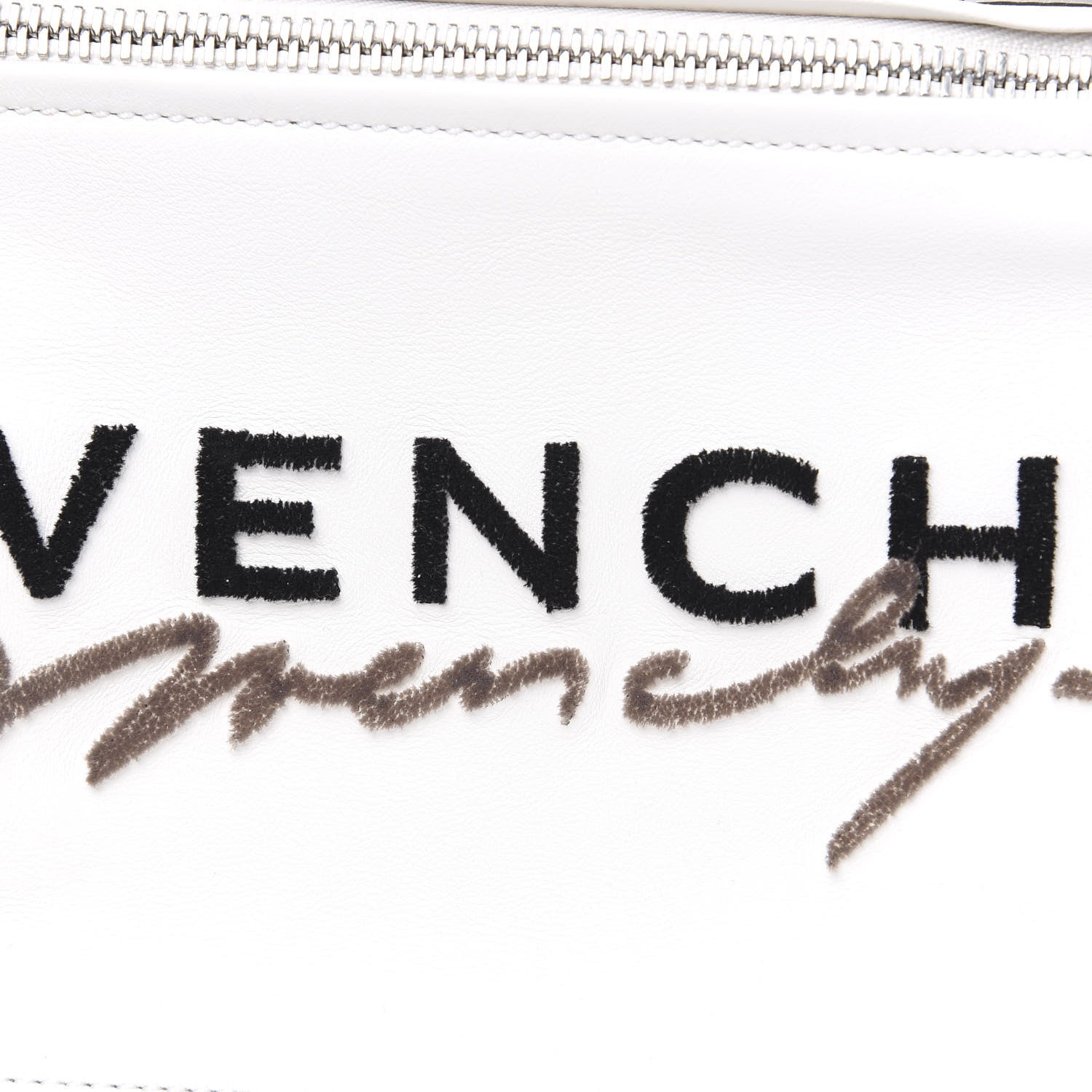 Givenchy Calfskin Velvet Logo Small Pandora White 4 of 9