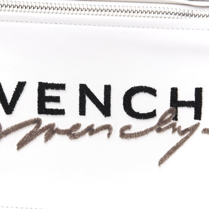 Givenchy Calfskin Velvet Logo Small Pandora White 4 of 9